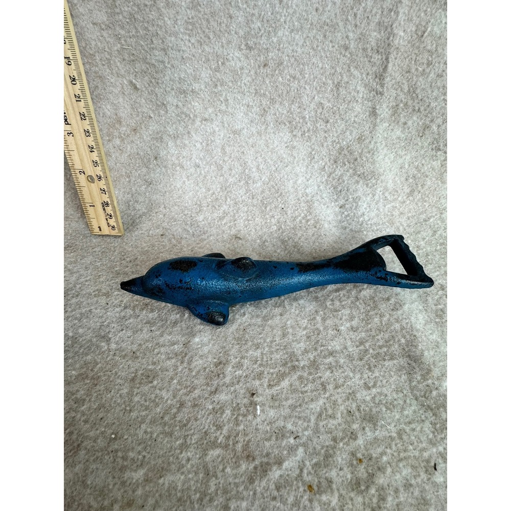 Vintage‎ Cast Iron Dolphin Bottle Opener Nautical Beach Bar Kitchen Tool Decor